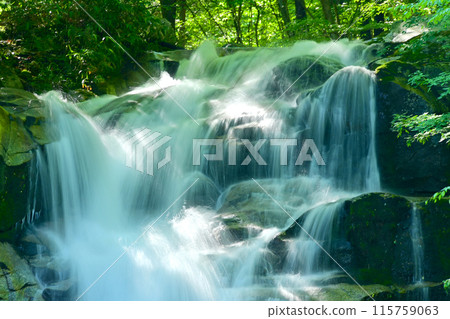 The spectacular flow of Hiraya Falls The spectacular flow of Hiraya Falls 115759063
