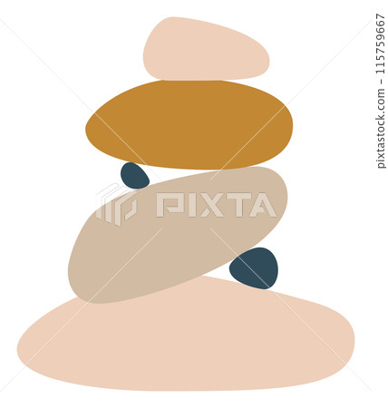 Balance abstract geometric minimal logo. Life coaching simple flat icon. Equilibrium modern concept. Balance between business and life vector metaphor. Vector illustration 115759667