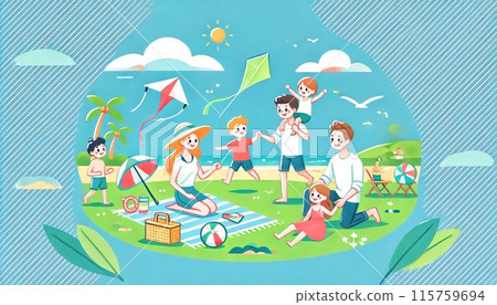 與家人一起的夏日 115759694