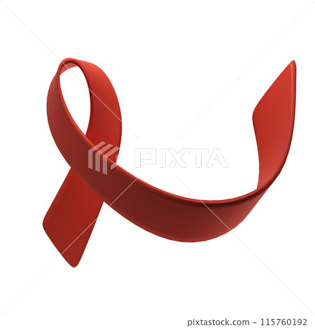 World AIDS Day on December 1. 3d red ribbon. Aids Awareness icon design for poster, banner, t-shirt illustration 115760192