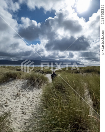 A beautiful day at Tramore beach in County Donegal, Ireland 115760332