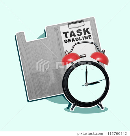 Alarm clock with a note of task deadline 115760542