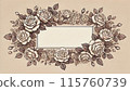 Rose message card 115760739