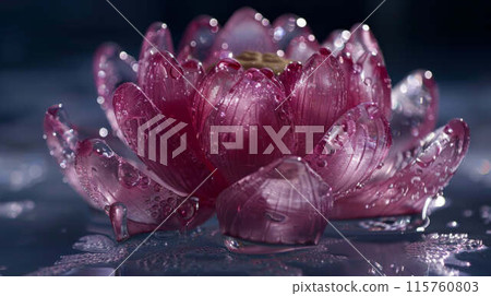 Beautiful pink lotus. High quality illustration 115760803