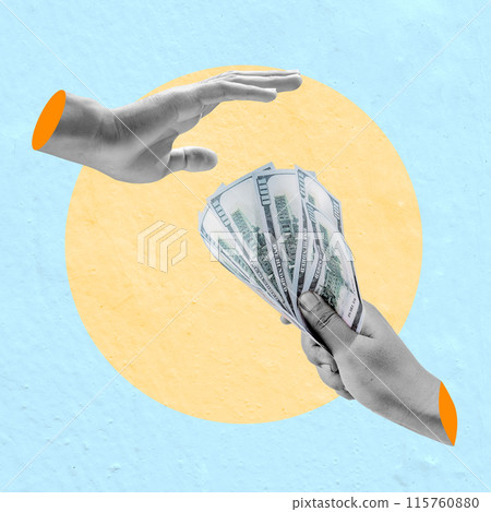 The human hand refuses to accept dollar bills The human hand refuses to accept dollar bills 115760880