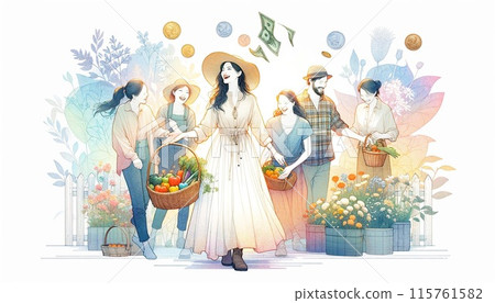 Woman having fun with friends 115761582