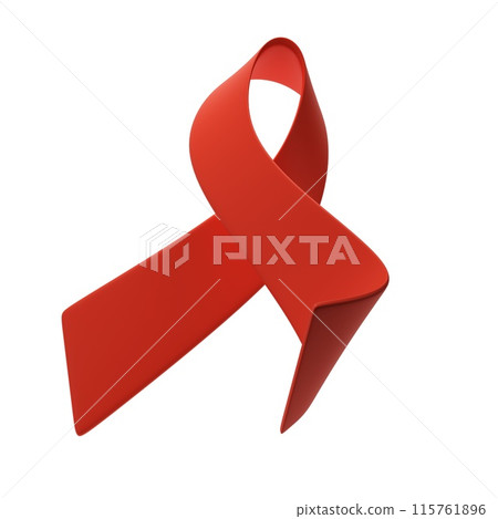 World AIDS Day on December 1. 3d red ribbon. Aids Awareness icon design for poster, banner, t-shirt illustration 115761896
