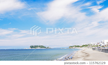 美麗的海岸風景（七里濱、稻村崎、越越）（初夏可看到富士山） 115762129