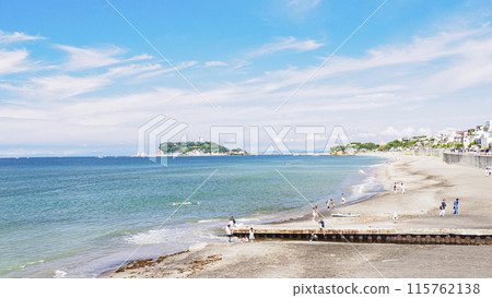 美麗的海岸風景(七里濱、稻村崎、越越)(初夏可看到富士山) 美麗的海岸風景(七里濱、稻村崎、越越)(初夏可看到富士山) 115762138