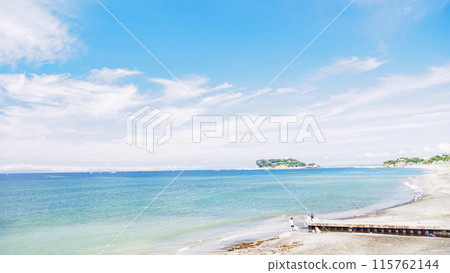 美麗的海岸風景（七里濱、稻村崎、越越）（初夏可看到富士山） 115762144