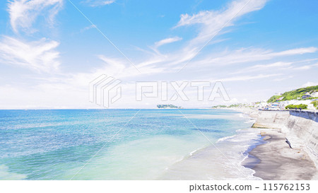 Beautiful scenery along the coast (Shichirigahama, Inamuragasaki, Koshigoe) (early summer with Mt. Fuji in view) 115762153