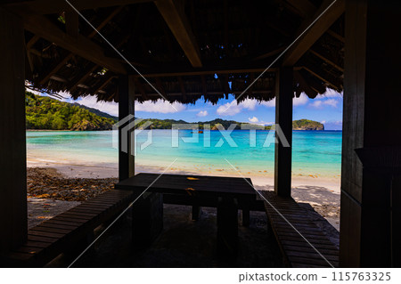 Spectacular view from Sakaiura Beach in the Ogasawara Islands 115763325