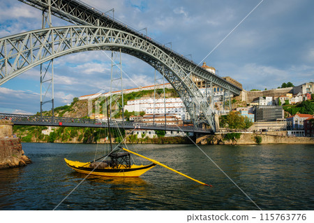View of Vila Nova de Gaia city, Porto, Portugal 115763776