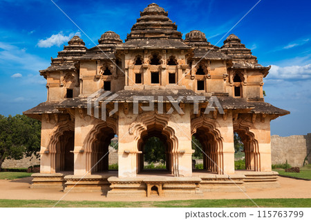 Lotus Mahal in Royal Centre. Hampi, Karnataka, India 115763799