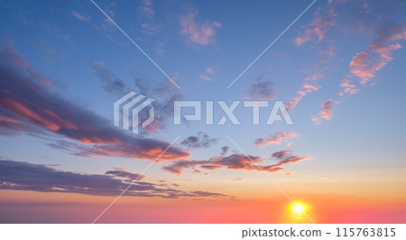 Sunset sky background Sunset sky background 115763815