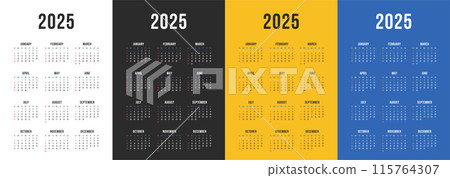 Calendar 2025, Calendar 2025 Week Starts Sunday One Page A4 Business Design Planner Template. 115764307