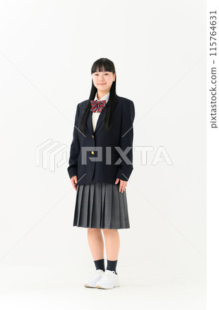 High school girl uniform whole body 115764631