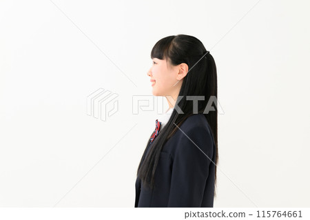 高中女生製服肖像側臉 115764661