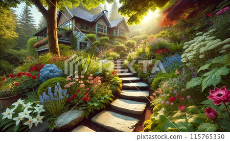 landscape with path landscape with path 115765350