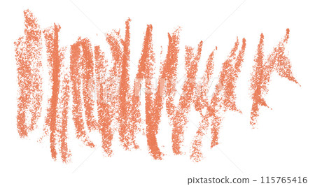 Orange pencil strokes isolated on white background. Orange pencil strokes isolated on white background. 115765416