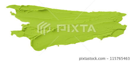 Green plasticine brush isolated on white background. 115765463