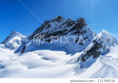 Snow covered Jungfraujoch Snow covered Jungfraujoch 115766556