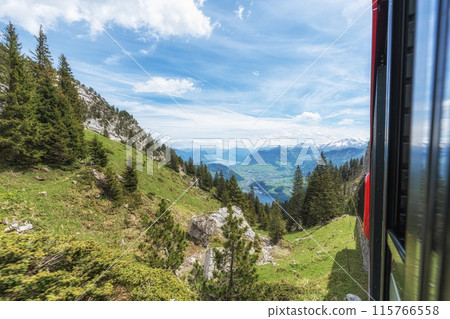 mount pilatus cogwheel train view mount pilatus cogwheel train view 115766558