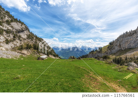 mount pilatus cogwheel train view 115766561