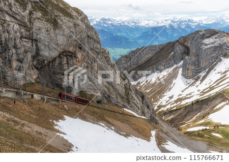 Pilatus cogwheel train 115766671