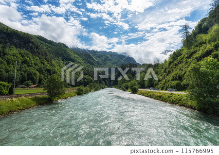 Aare gorge river Aare gorge river 115766995