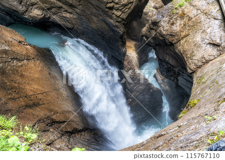 Trummelbach waterfalls view Trummelbach waterfalls view 115767110
