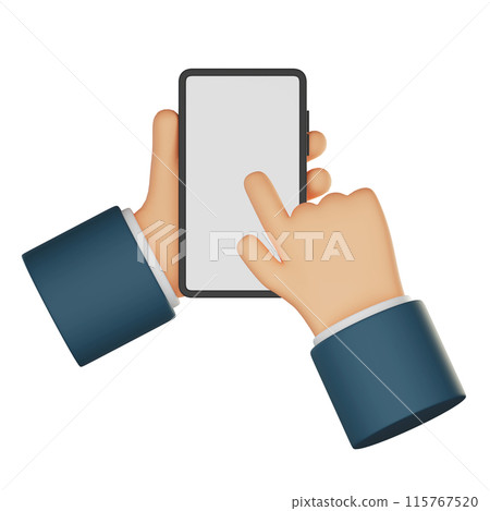 hand grab using mobile phone mockup 3D graphic 115767520