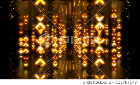 VJ Tunnel Corridor Ring Square Flashy Neon Yellow [Alternate Version Available] 115767579