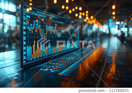 Analyst Financial, Business Technology Concept, Professionals analyzing financial data 115768035