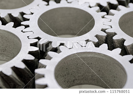 Group of interlocked gearwheels, part of gearbox or reductor Group of interlocked gearwheels, part of gearbox or reductor 115768051