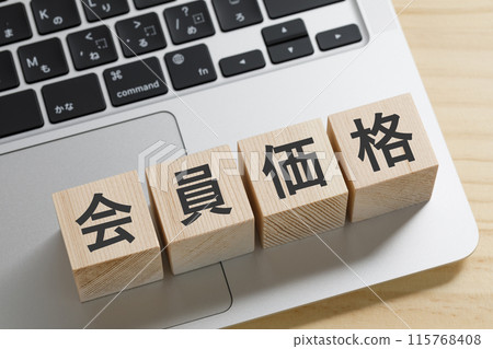Building blocks with "member price" written on them PC 115768408