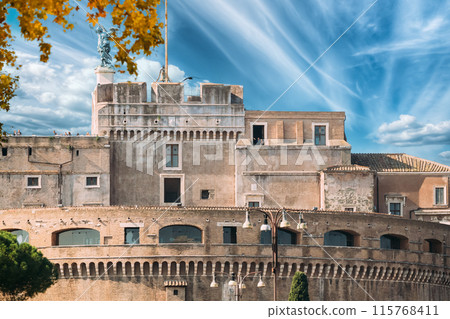 Rome, Italy. Mausoleum Of Hadrian Or Castle Of The Holy Angel Rome, Italy. Mausoleum Of Hadrian Or Castle Of The Holy Angel 115768411
