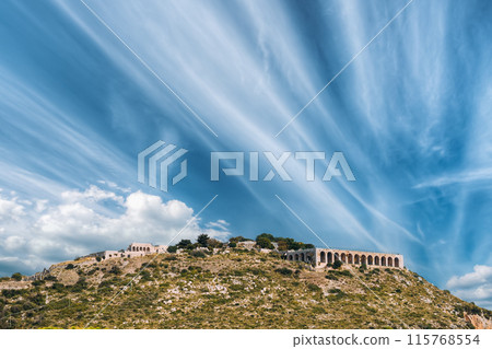 Terracina, Italy. Platform Of Sanctuary And Temple Of Jupiter Anxur Terracina, Italy. Platform Of Sanctuary And Temple Of Jupiter Anxur 115768554