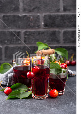 Fresh cherry juice. Summer drink Fresh cherry juice. Summer drink 115769600