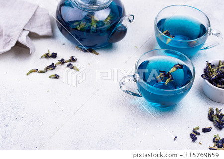 Blue tea Butterfly pea or anchan Blue tea Butterfly pea or anchan 115769659