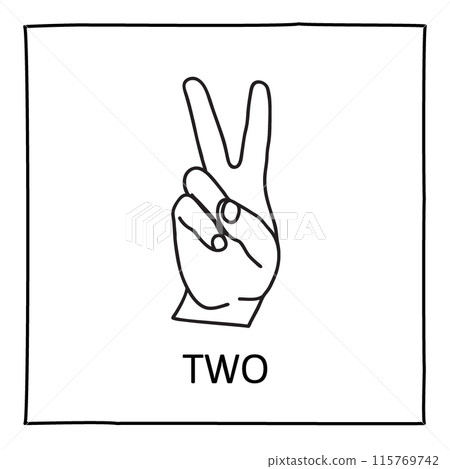 Doodle Counting Fingers icon 115769742