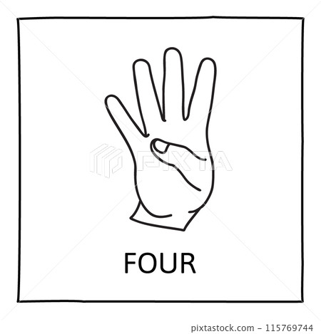 Doodle Counting Fingers icon Doodle Counting Fingers icon 115769744