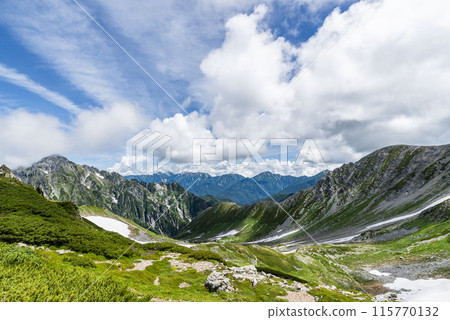 Mount Tsurugi as seen from Mount Tsurugi-Gozen, Tateyama Town, Toyama Prefecture Mount Tsurugi as seen from Mount Tsurugi-Gozen, Tateyama Town, Toyama Prefecture 115770132