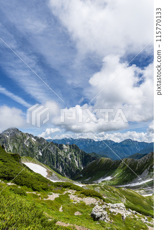 Mount Tsurugi as seen from Mount Tsurugi-Gozen, Tateyama Town, Toyama Prefecture Mount Tsurugi as seen from Mount Tsurugi-Gozen, Tateyama Town, Toyama Prefecture 115770133