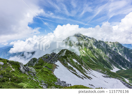 Mount Tsurugi as seen from Tsurugi-Gozen, Tateyama Town, Toyama Prefecture 115770136