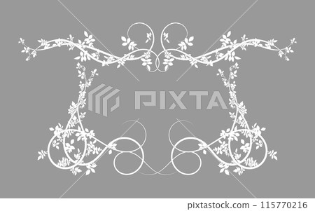 frame on a gray background ivy hops weaving vector 115770216