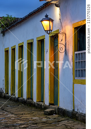 Dusk in the historic city of Paraty 115770326
