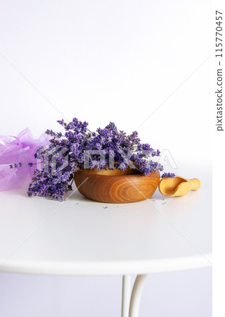 Bouquets of lavender flowers still life 115770457