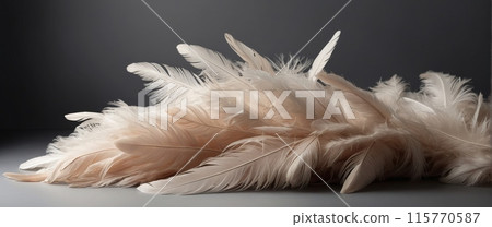 Abstract background made of animal wool or feathers, creating a warm and cozy atmosphere 115770587