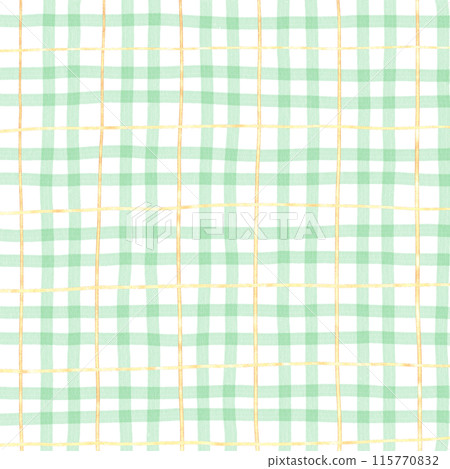 Gold Green Plaid Gingham Check Hand Drawn Background Overlay Gold Green Plaid Gingham Check Hand Drawn Background Overlay 115770832